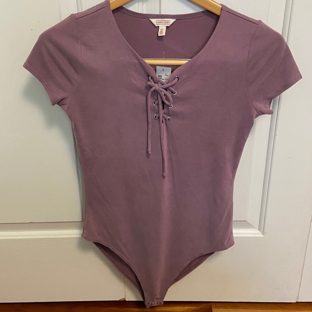 NWT Pink Bodysuit with Bow Tie, Women’s Small